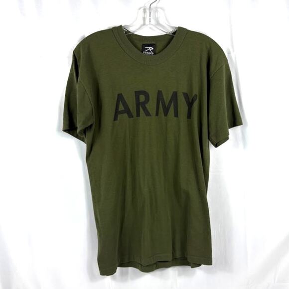 VTG Single Stitch Rothco T-Shirt M Army Made in USA - Picture 1 of 6